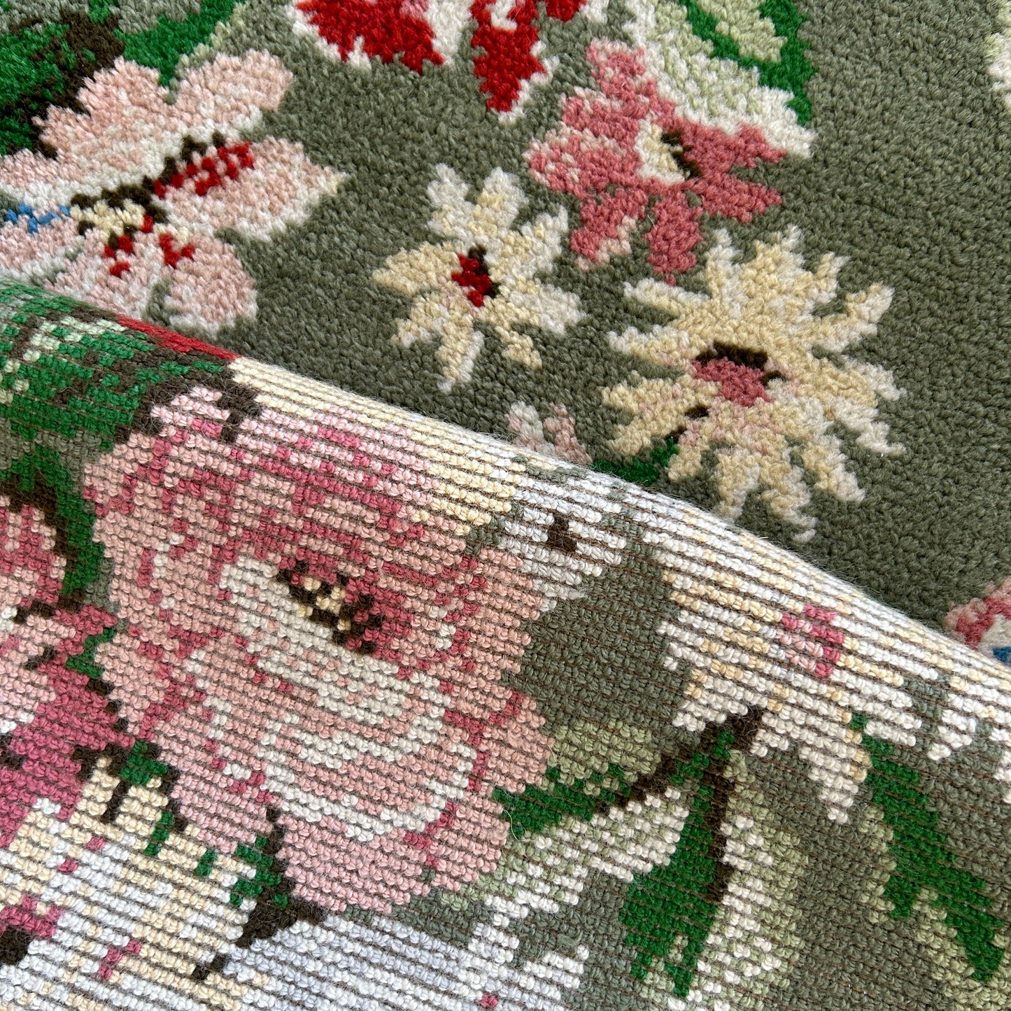 Vintage floral rug (2 available)