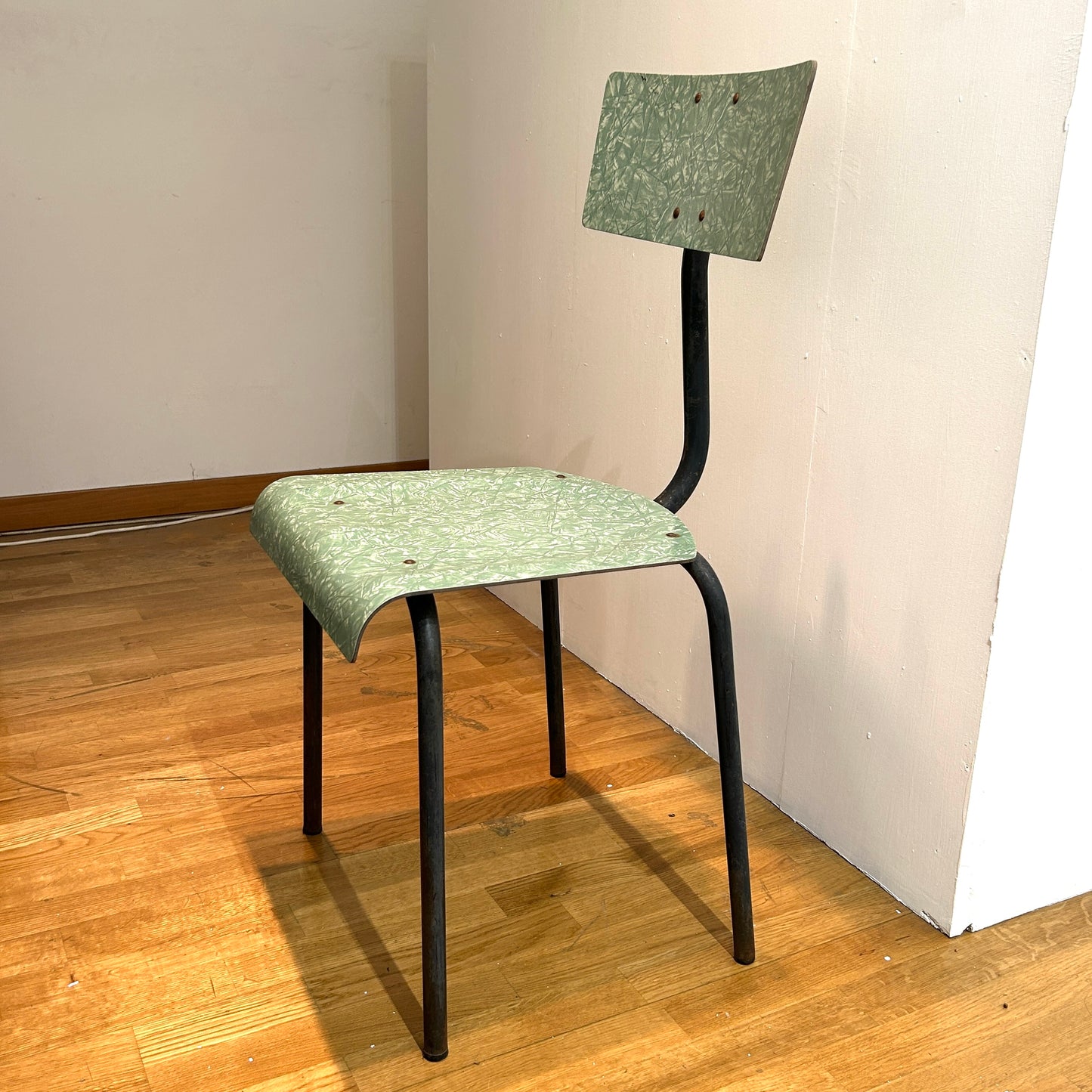 Green Formica 1950s chair (2 available)