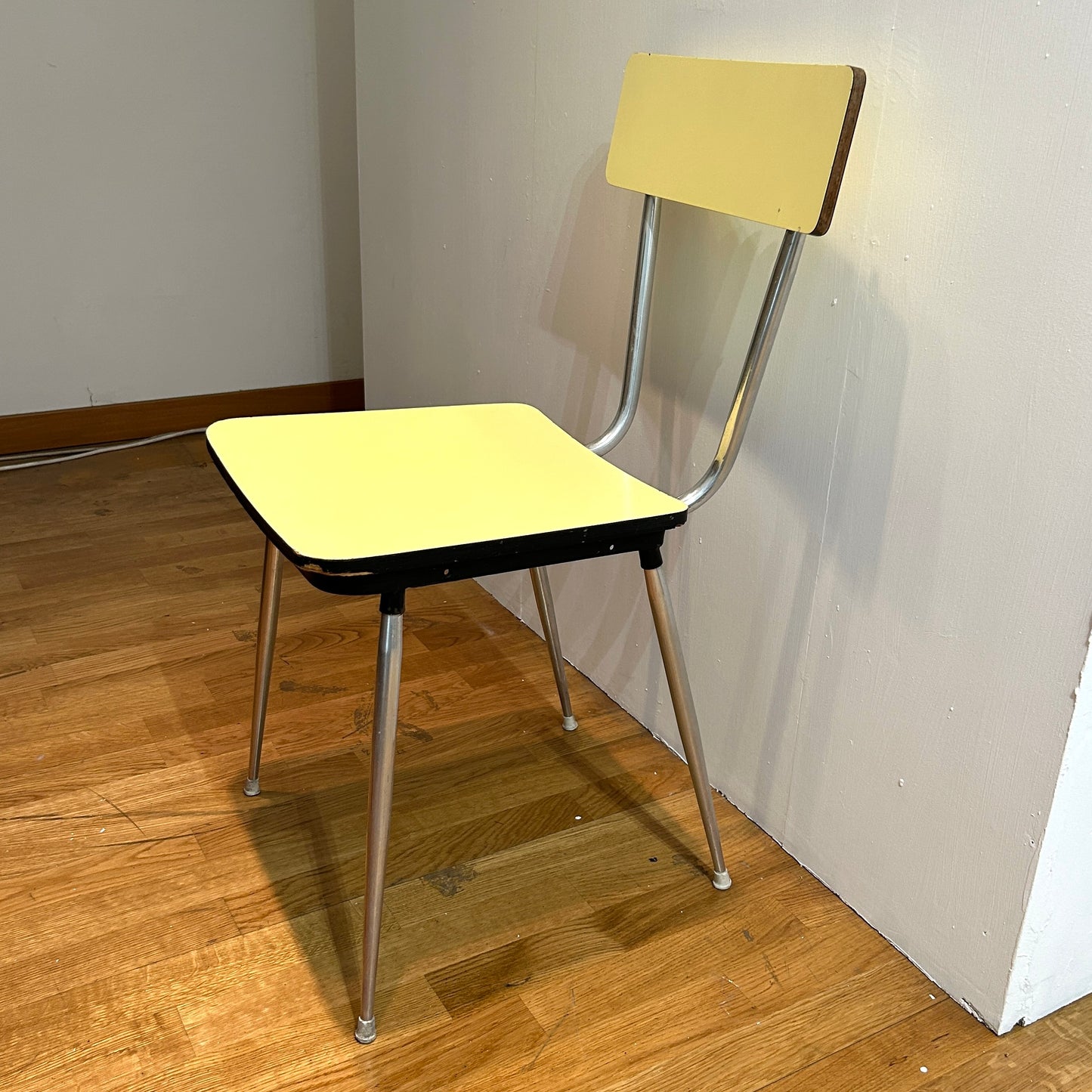 Yellow formica 1950s chair (2 available)