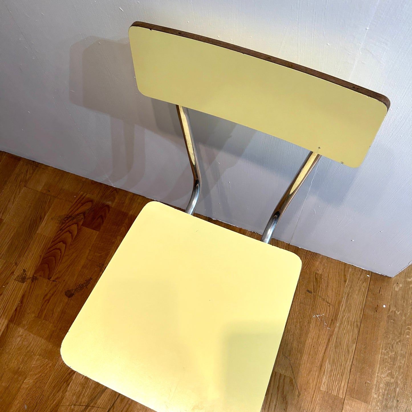 Yellow formica 1950s chair (2 available)