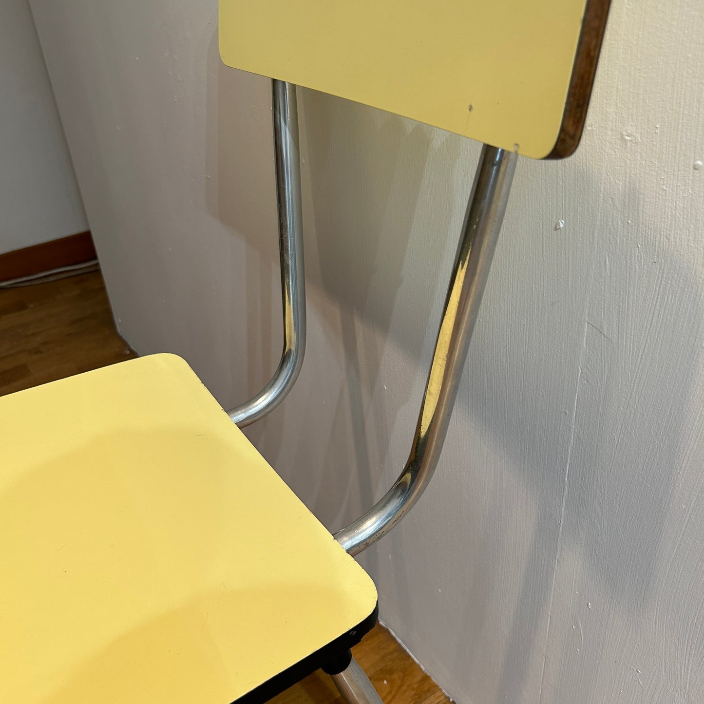 Yellow formica 1950s chair (2 available)