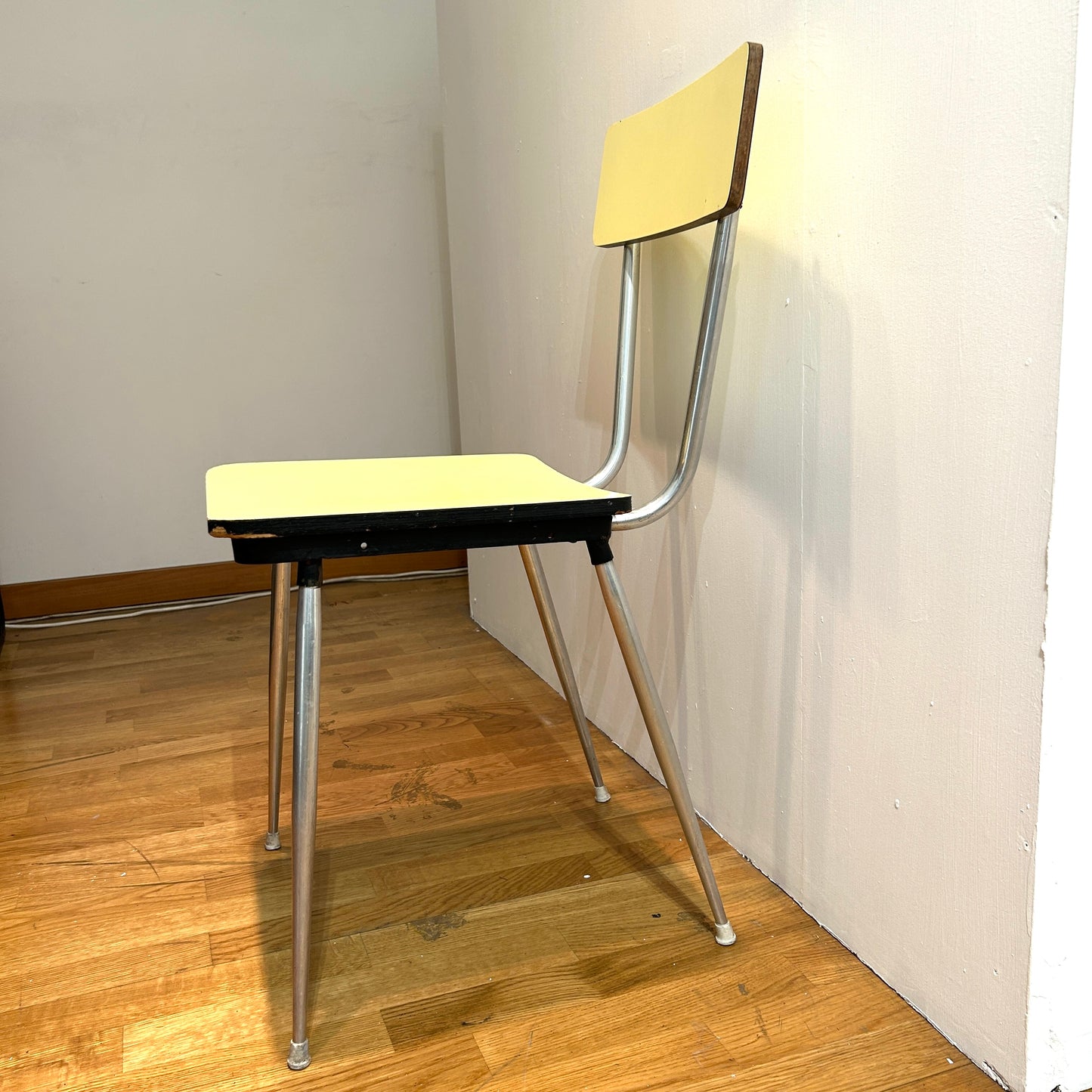 Yellow formica 1950s chair (2 available)