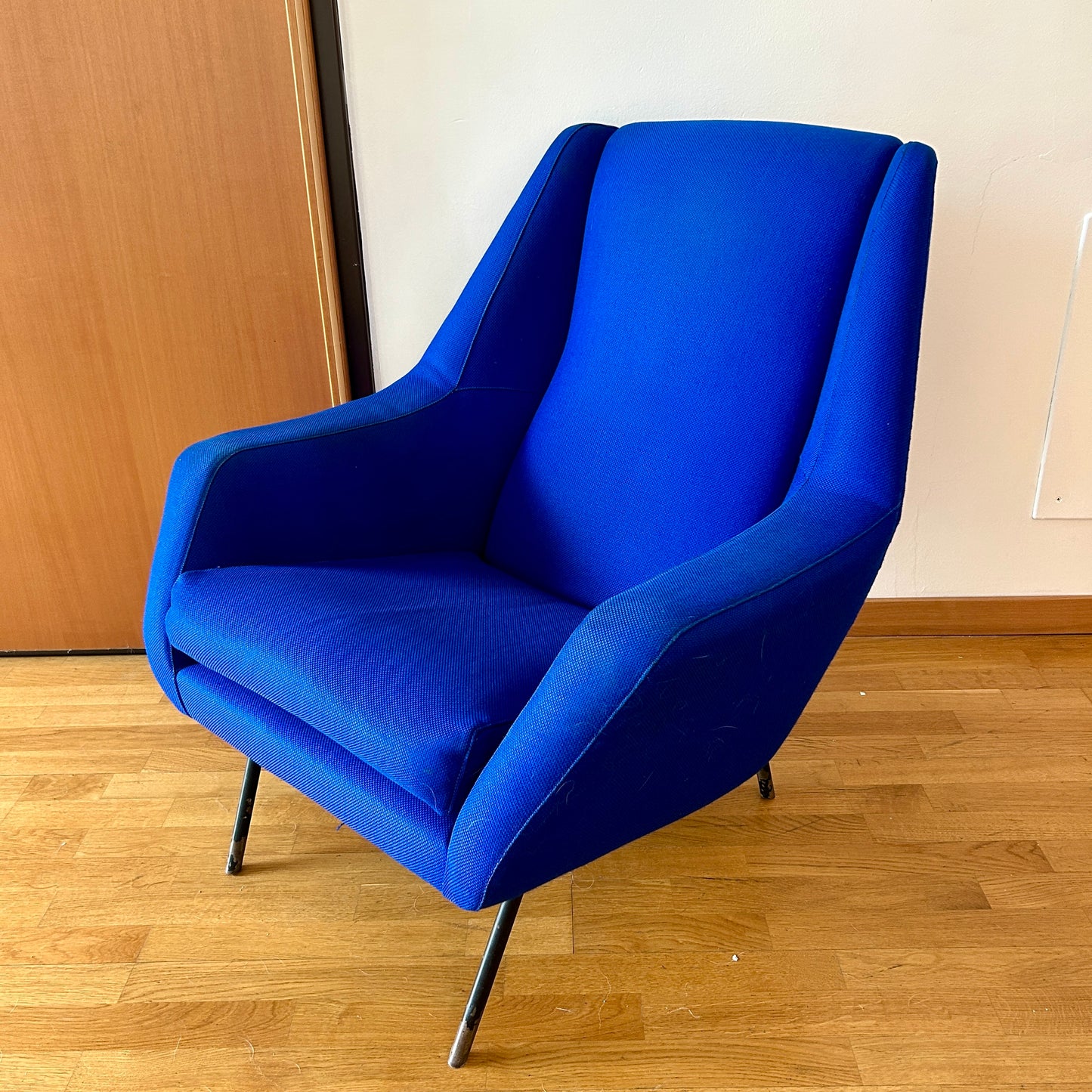 Blue 1950s armchair