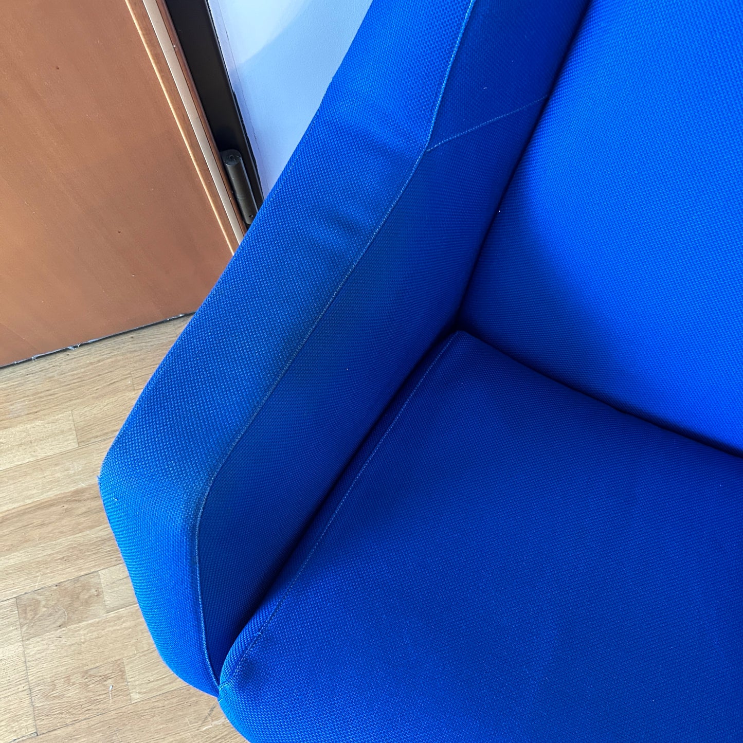 Blue 1950s armchair