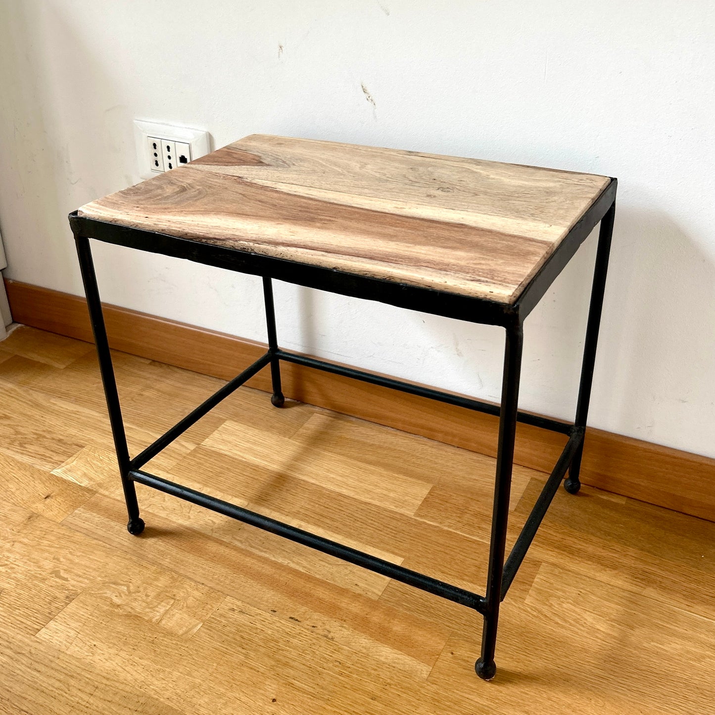 Small steel & wood table