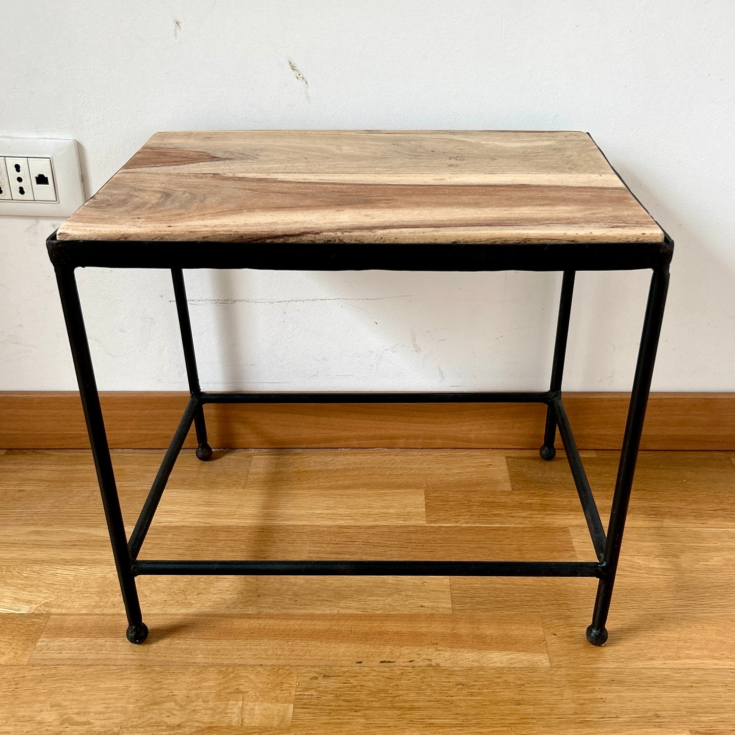 Small steel & wood table