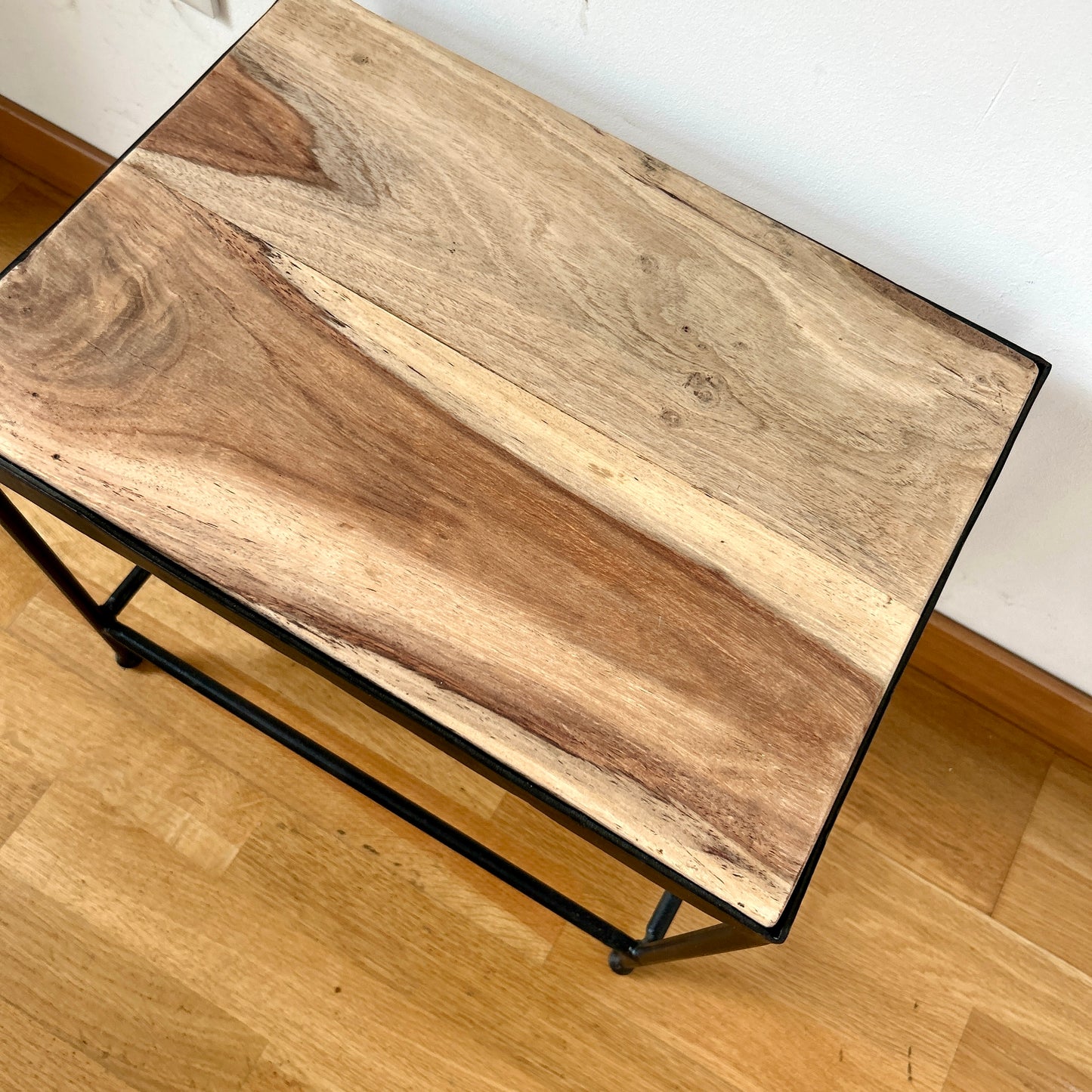 Small steel & wood table