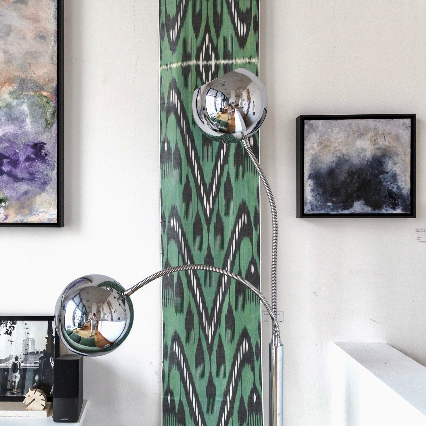 1970s chrome floor light