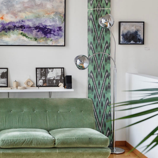 1970s chrome floor light