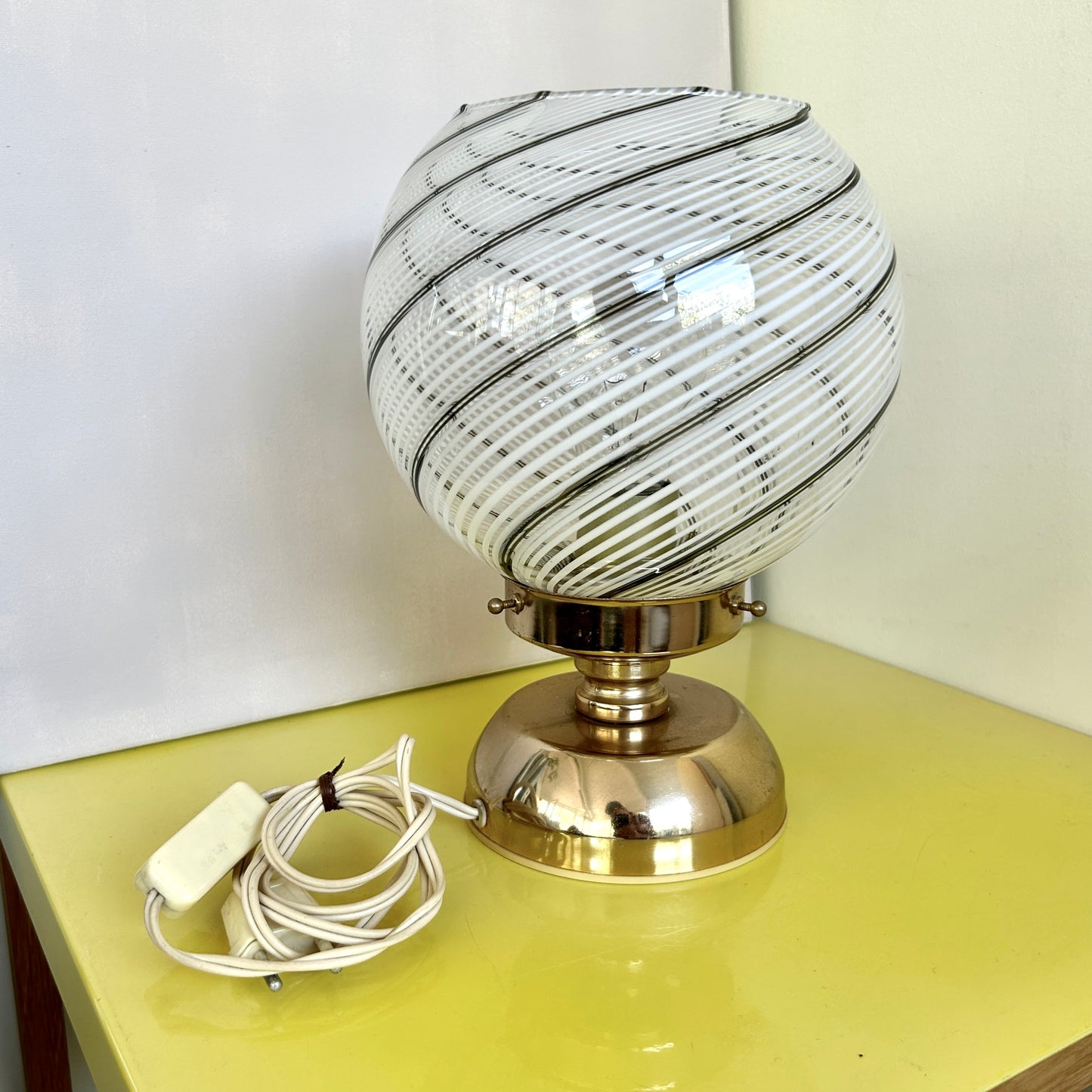 Vintage glass table lamp