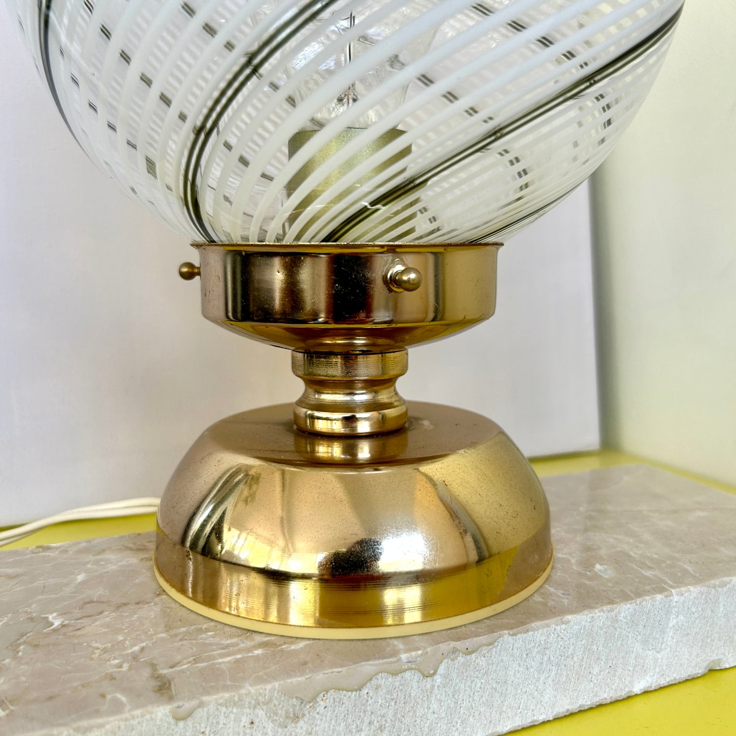 Vintage glass table lamp