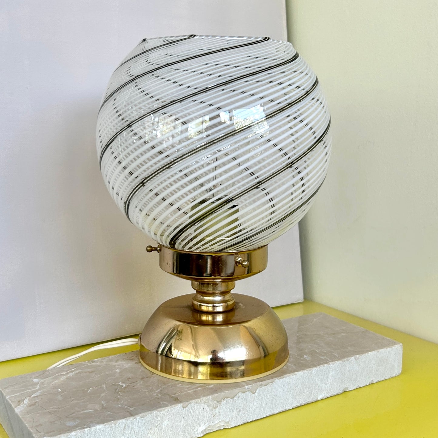 Vintage glass table lamp