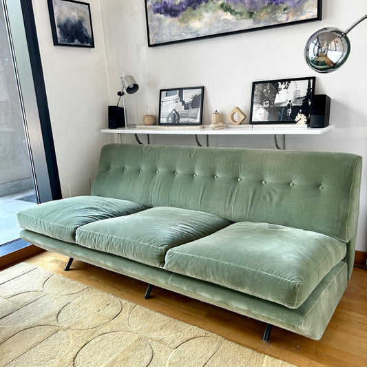 Sage velvet sofa bed