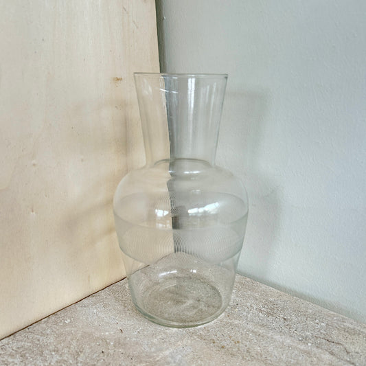 Etched glass carafe/water server