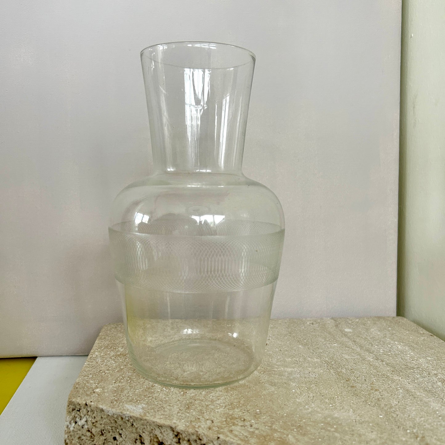 Etched glass carafe/water server