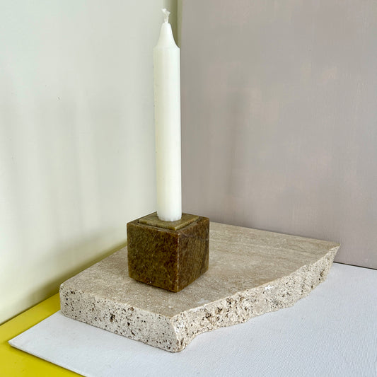 Stone candle holder