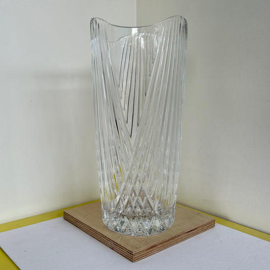 Large crystal glass vase