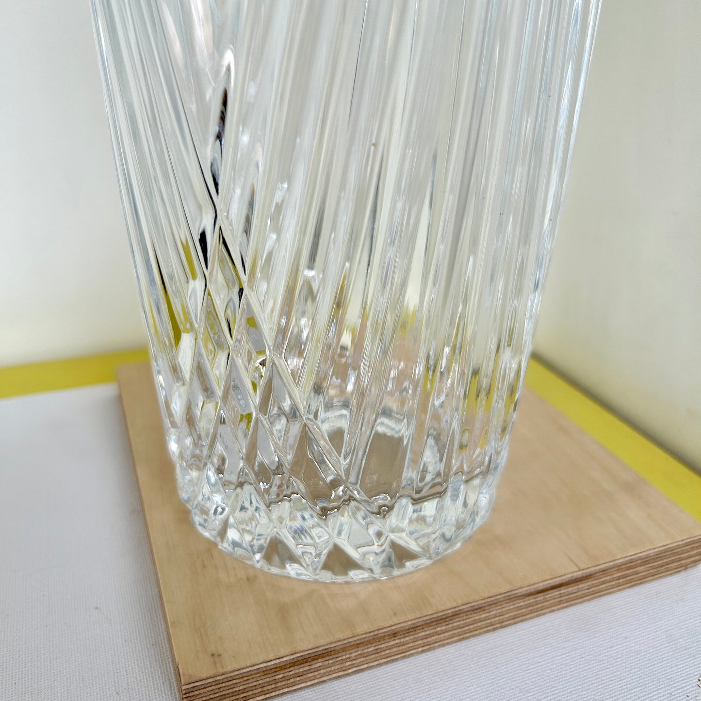 Large crystal glass vase